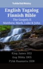 Image for English Tagalog Finnish Bible - The Gospels II - Matthew, Mark, Luke &amp; John: King James 1611 - Ang Biblia 1905 - Pyha Raamattu 1938