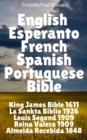 Image for English Esperanto French Spanish Portuguese Bible: King James 1611 - La Sankta Biblio 1926 - Louis Segond 1910 - Reina Valera 1909 - Almeida Recebida 1848.