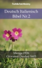 Image for Deutsch Italienisch Bibel Nr.2: Menge 1926 - Giovanni Diodati 1603.