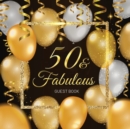 Image for 50th Birthday Guest Book : Keepsake Gift for Men and Women Turning 50 - Black and Gold Themed Decorations &amp; Supplies, Personalized Wishes, Sign-in, Gift Log, Photo Pages