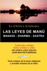 Image for Las Leyes de Manu : Manava Dharma Sastra. La Critica Literaria. Traducido, Prologado y Anotado Por Juan B. Bergua.