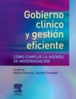 Image for Gobierno clinico y gestion eficiente. Como cumplir la agenda de modernizacion