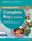 Image for Complete Key for Schools for Spanish Speakers Student&#39;s Book Without Answers with CD-ROM