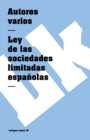 Image for Ley de las sociedades limitadas espaolas.