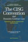 Image for The CISG Convention and Domestic Contract Law