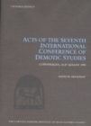 Image for Acts of the Seventh International Conference of Demotic Studies, Copenhagen 23–27 August 1999