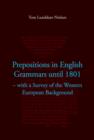 Image for Prepositions in English Grammars Until 1801