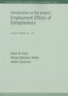 Image for Employment effects of entrepreneurs  : introduction to the project