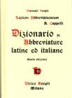 Image for Lexicon abbreviaturarum  : dizionario di abbreviature Latine ed Italiane