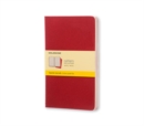 Image for Moleskine Squared Cahier L - Red Cover (3 Set)