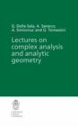 Image for Lectures on complex analysis and analytic geometry