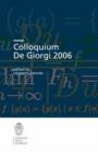 Image for Colloquium De Giorgi 2006