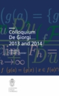 Image for Colloquium De Giorgi 2013 and 2014