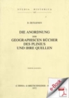 Image for Die Anordnung Der Geographischen Buecher Des Plinius Und Ihre Quellen