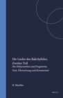 Image for Die Lieder Des Bakchylides, Zweiter Teil: Die Dithyramben Und Fragmente. Text, Übersetzung Und Kommentar