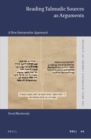 Image for Reading Talmudic Sources as Arguments: A New Interpretive Approach