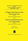 Image for A Digest of the Decisions of the International Court / Precis de la Jurisprudence de la Cour Internationale:Volume I