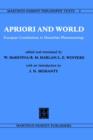 Image for Apriori and World : European Contributions to Husserlian Phenomenology