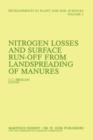 Image for Nitrogen Losses and Surface Run-Off from Landspreading of Manures