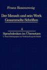 Image for Franz Rosenzweig Sprachdenken : Arbeitspapiere zur Verdeutschung der Schrift
