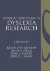 Image for Current Directions in Dyslexia Research