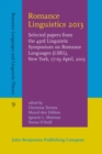 Image for Romance Linguistics 2013 : Selected papers from the 43rd Linguistic Symposium on Romance Languages (LSRL), New York, 17-19 April, 2013