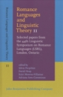 Image for Romance Languages and Linguistic Theory 11 : Selected papers from the 44th Linguistic Symposium on Romance Languages (LSRL), London, Ontario