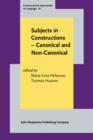 Image for Subjects in Constructions - Canonical and Non-Canonical