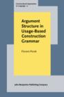 Image for Argument Structure in Usage-Based Construction Grammar