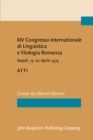 Image for XIV Congresso Internationale di Linguistica e Filologia Romanza