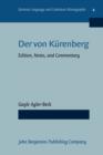 Image for Der von Kurenberg : Edition, Notes, and Commentary