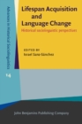 Image for Lifespan acquisition and language change  : historical sociolinguistic perspectives