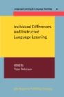 Image for Individual Differences and Instructed Language Learning