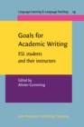 Image for Goals for Academic Writing