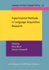 Image for Experimental Methods in Language Acquisition Research