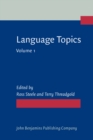 Image for Language Topics : Essays in honour of Michael Halliday. Volume 1