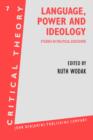 Image for Language, power and ideology  : studies in political discourse
