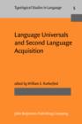 Image for Language Universals and Second Language Acquisition