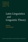 Image for Latin Linguistics and Linguistic Theory