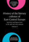 Image for History of the Literary Cultures of East-Central Europe