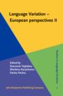 Image for Language Variation - European perspectives II