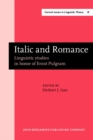 Image for Italic and Romance : Linguistic studies in honor of Ernst Pulgram