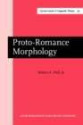 Image for Proto-Romance Morphology