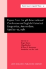 Image for Papers from the 4th International Conference on English Historical Linguistics, Amsterdam, April 10-13, 1985