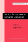 Image for Formal Perspectives on Romance Linguistics : Selected papers from the 28th Linguistic Symposium on Romance Languages (LSRL XXVIII), University Park, 16-19 April 1998