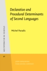 Image for Declarative and Procedural Determinants of Second Languages