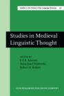 Image for Studies in Medieval Linguistic Thought