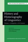 Image for History and Historiography of Linguistics