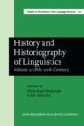 Image for History and Historiography of Linguistics