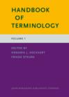 Image for Handbook of Terminology : Volume 1